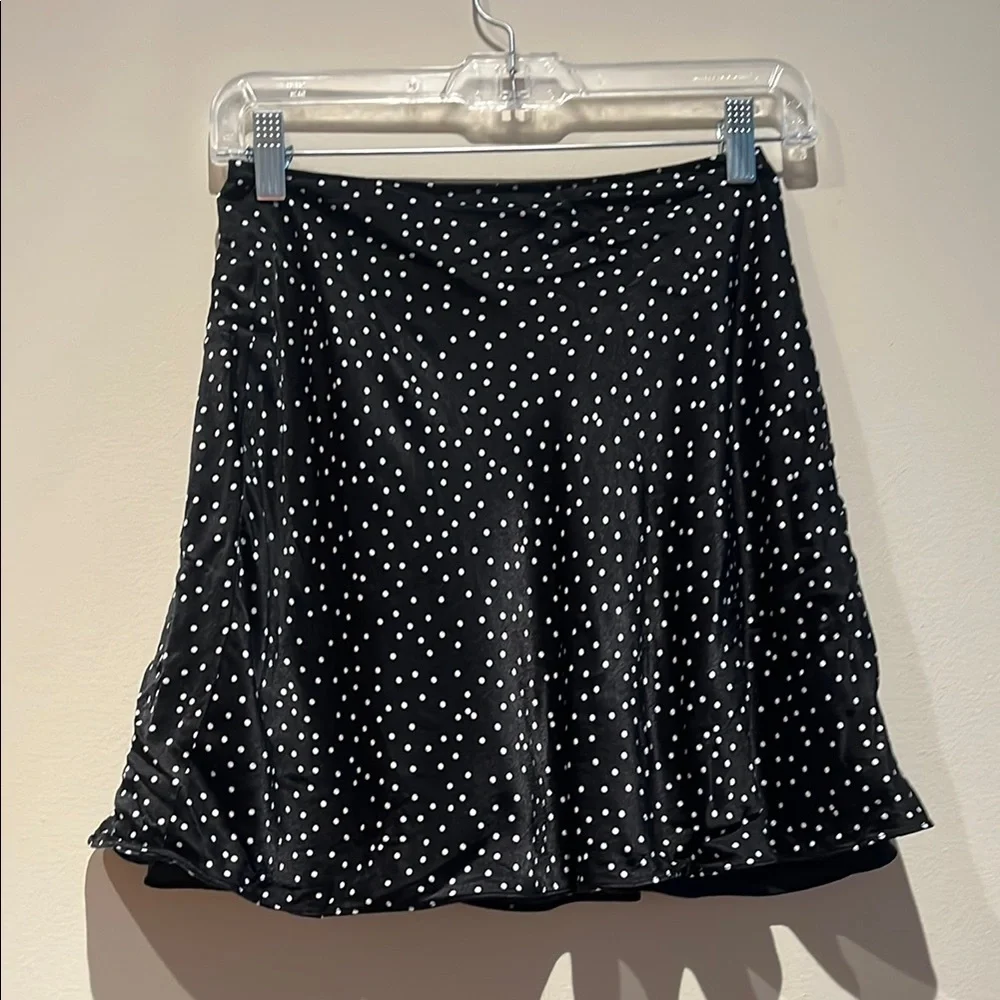 &other stories Black Polka Dot Mini Skirt Size 2 - Picture 2 of 5